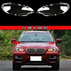Car Headlight Cover Lampcover Lampshade Glass Lens Case For BMW X6 E71 2008 2009 2010 2011 - 2014 Transparent Headlamp Shell