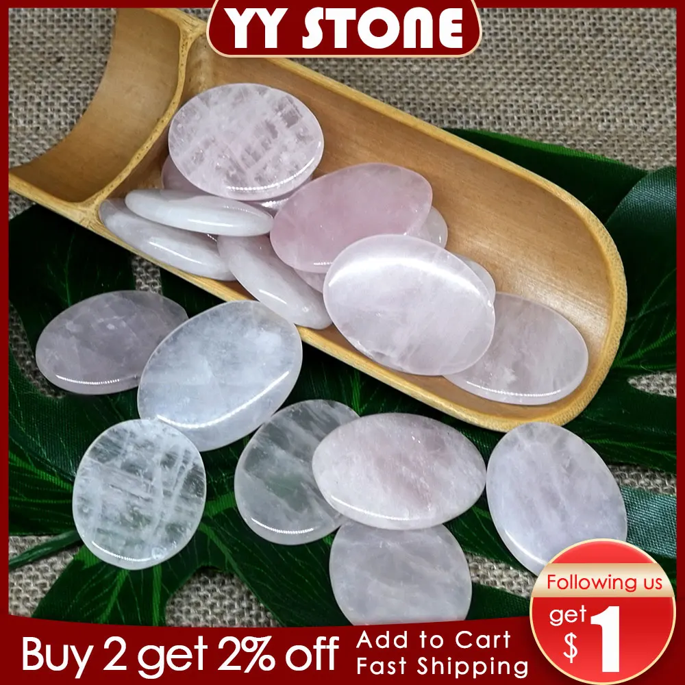 6PCS Spa Rose quartz Stone Beauty Stones Massage  Natural Stone Hot Relieve Stress RELAX jade massage set toe massage