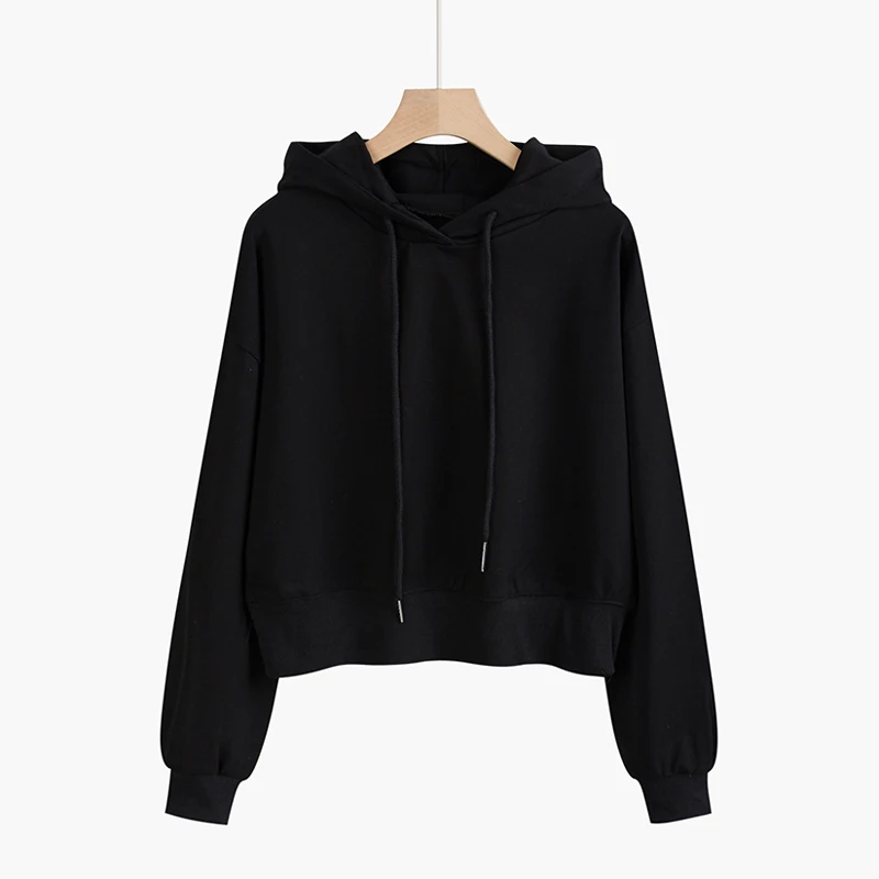 Women Hoodies Sweatshirts 2021 Autumn Long Sleeve Pullover Female Casual Hooded Sweatshirt black Pullover Tops