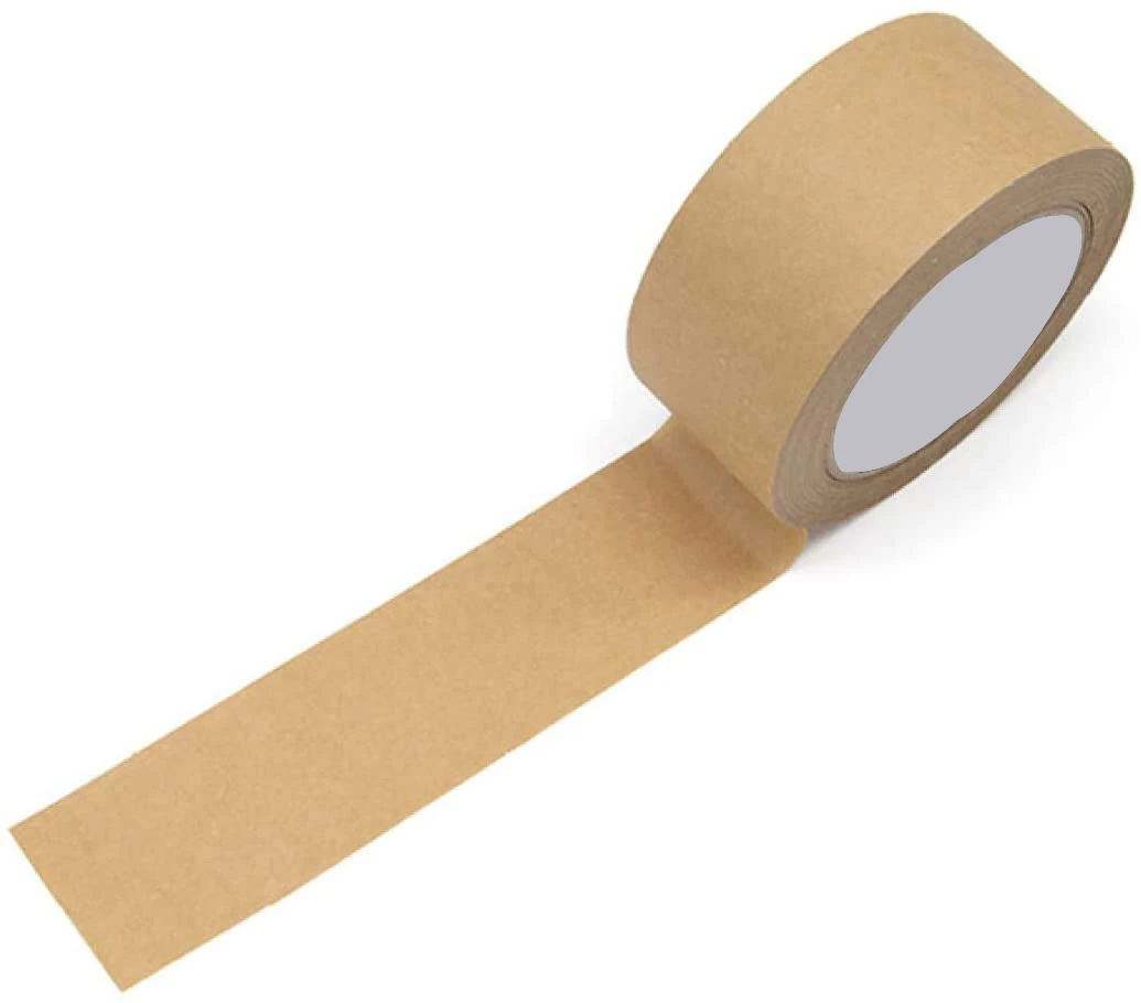 Recyclable Brown Paper SealingPacking Tape Self Adhesive Gummed Kraft Tape Environmental Protection  Adhesive Tape Cowhide Tape