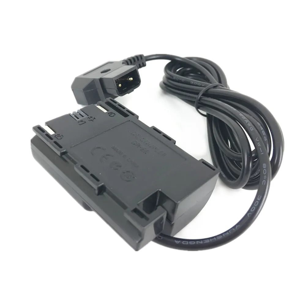 D-الحنفية إلى E6 الدمية البطارية تيار مستمر مقرنة مهائي كابلات الطاقة ل كاميرا كانون سمولهد كما LP-E6