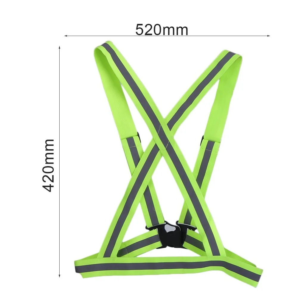 New Cycling Elastic Adjustable Reflective Vest Safety Strap Night Running Traffic Night Construction Safety Vest