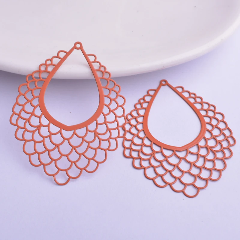 30 Stück AB5513 35*45mm Filigrane Geometrie-Anhänger Metallquasten Anhänger DIY Schmuck Ohrring Herstellung – Detail 11