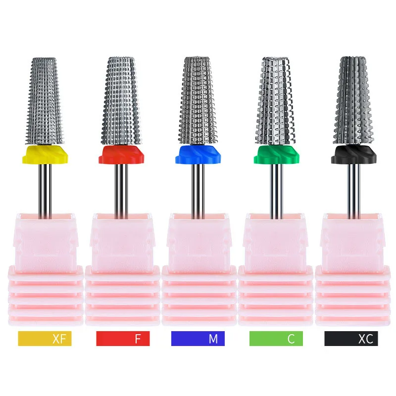 High-end Five one Alloy Plating Tungsten Steel Drill Bit Electric Grinding Head Nail Cuticle Removal Nail Accessories and Tools