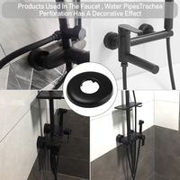 Shower Kitchen Flange Cover Stainless Steel Chrome Faucet Decor Faucet Decorative Cover Pipe Wall Covers Faucet Accessories
