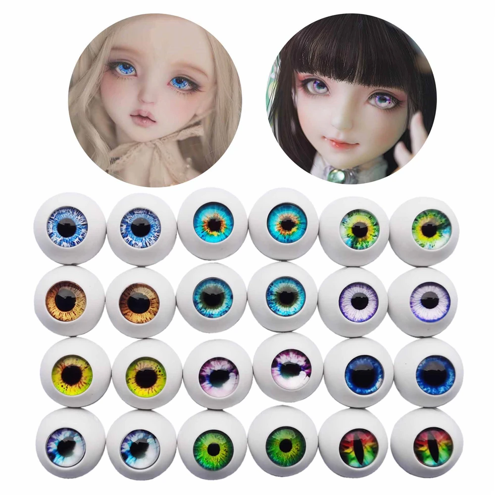 

Julie Wang 12Pairs Mix Plastic Round Safety Eye Glass Dragon Evil Pupil Eyeball Teddy Needle Felting Doll Toy DIY Accessory 18mm