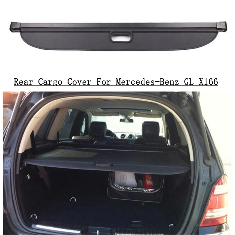 For Mercedes-Benz GL X166 GL350 400 450 500 550 2013-2019 Rear Cargo Cover Partition Curtain Screen Shade Trunk Security Shield