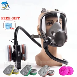 Elektrische Anti-Spray Verf Pesticide Chemisch Gasmasker Gasmasker Ventilator Vol Gasmasker