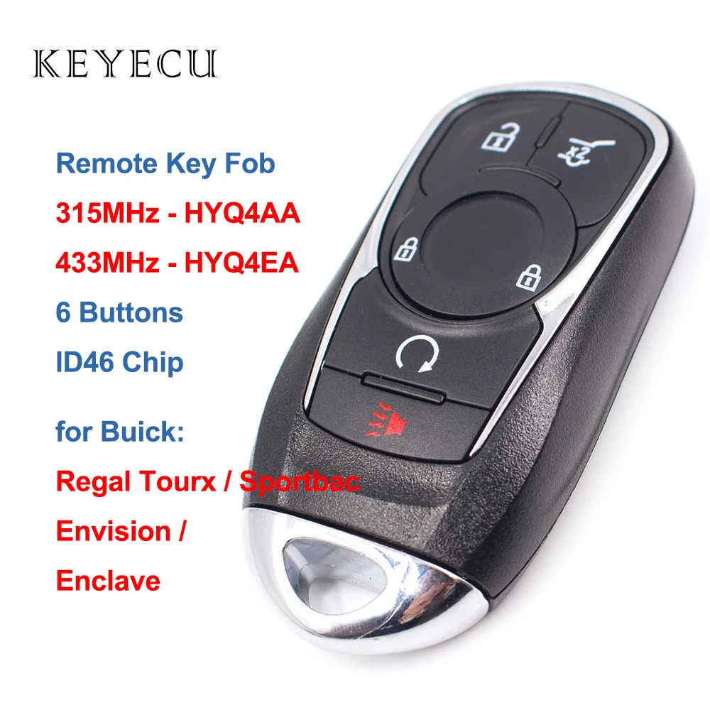 

Keyecu Smart Remote Car Key Fob for Buick Envision Enclave Regal Sportback HYQ4AA HYQ4EA 13508406 135845 13521090 13506668