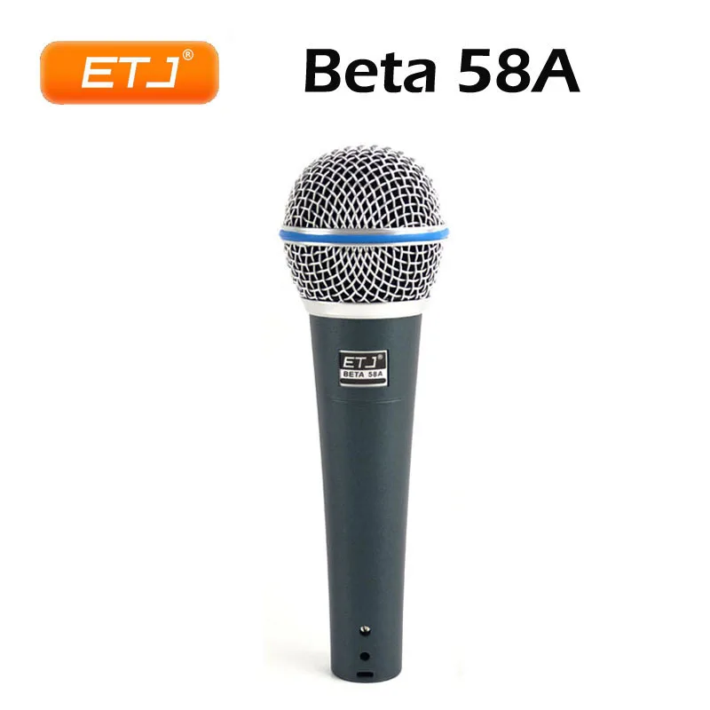 2pcs Beta58A Wired Microphone Fast Shipping Cardioid Dynamic Karaoke Vocal Stage Mic BETA 58A