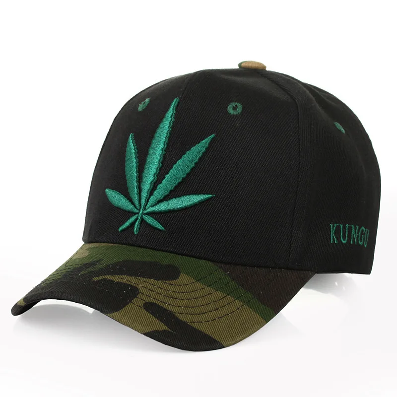 New Arrive Spring Autumn Cotton Patchwork Man Woman Maple Leaf Embroidered Fashion Casual Outing Trend Sunshade Baseball Cap