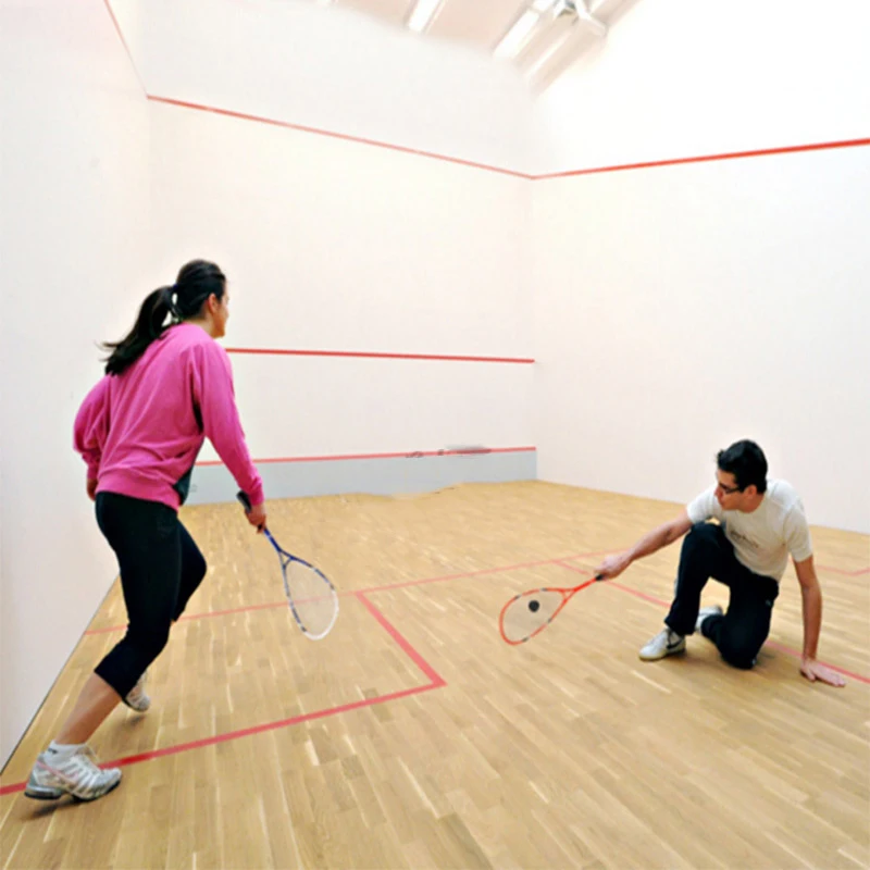 Raquette de squash IkSquash à double pointe jaune, entraînement de vitesse, balle, caoutchouc, 2 pièces