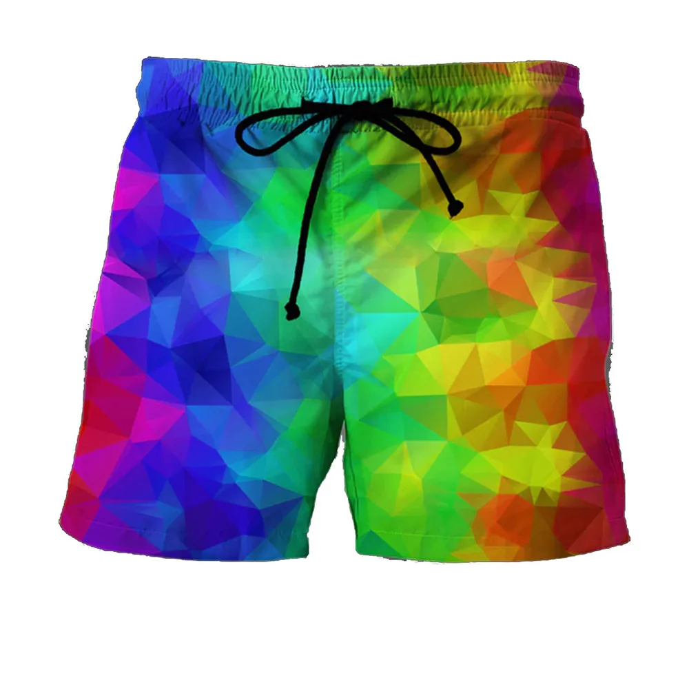 PLstar Cosmos New summer Fashion Shorts Psychedelic 3D Printed Male/Female streetwear Casual Cool Shorts 01