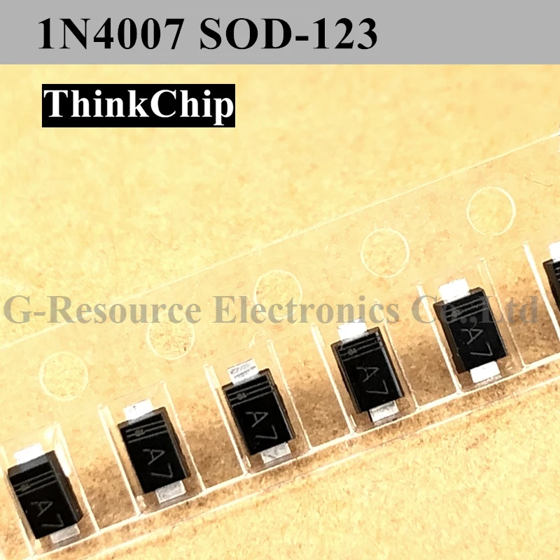 (100 шт.) 1N4007W A7 SOD-123FL 1206 SMD диод Шоттки 1N4007 (маркировка A7)