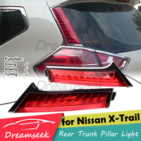LED Rear Trunk Pillar Tail Light For Nissan X-Trail Rogue T32 2014-2020 Column Brake Lamp with Turn Signal Red Lens