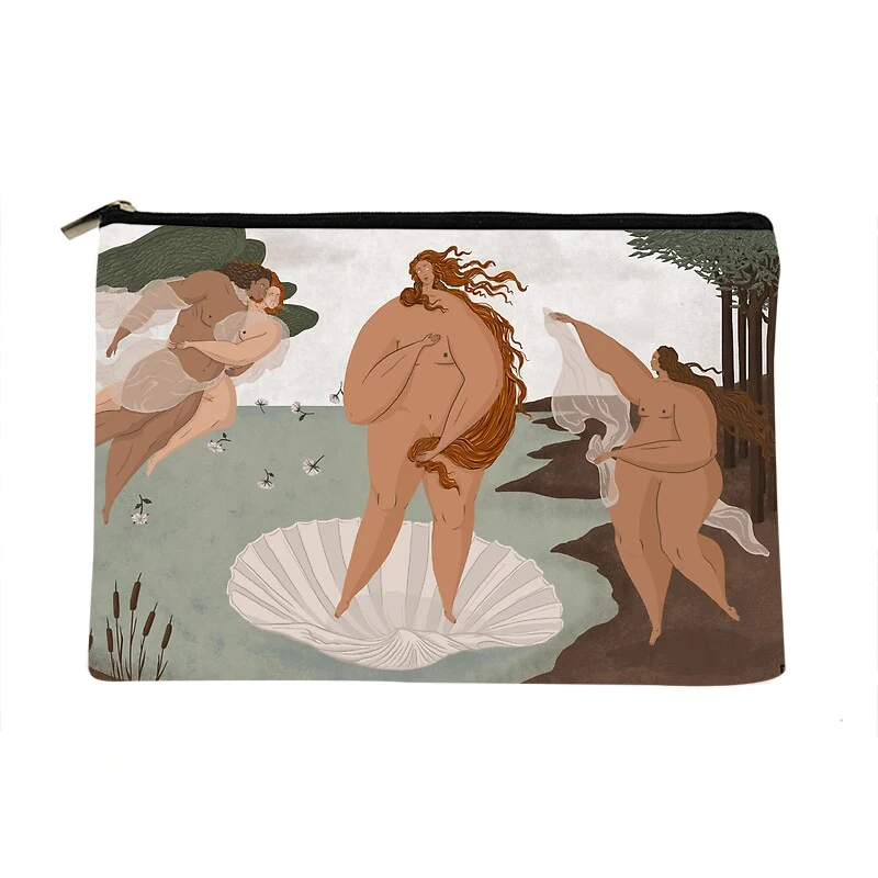 Women Botticelli Venus Printed Make up bag Fashion Women Cosmetics Organizer Bag for Travel Colorful Storage Bag for Lady Bag