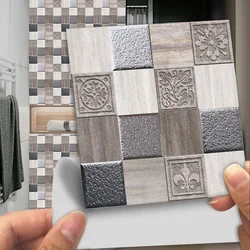 10/15/20/30cm Mosaic Frosted Wall Stickers Home Decor Waterpoof Self-adhesive Diy Mural For Kitchen Study Floor Vinyl Wallpaper