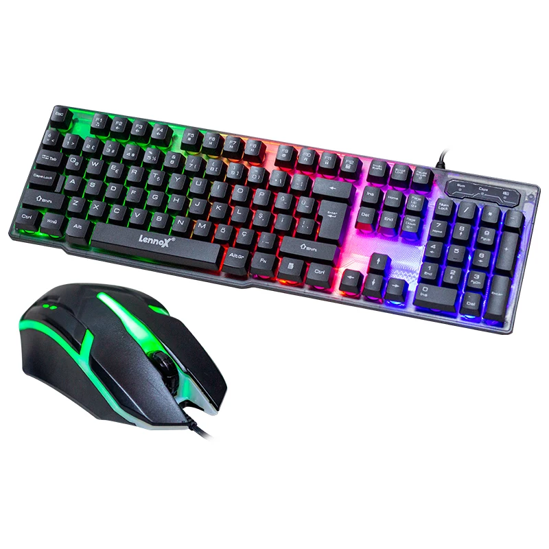 LENNOX T302 WIRED GAMİNG PLAYER KEYBOARD MOUSE SET