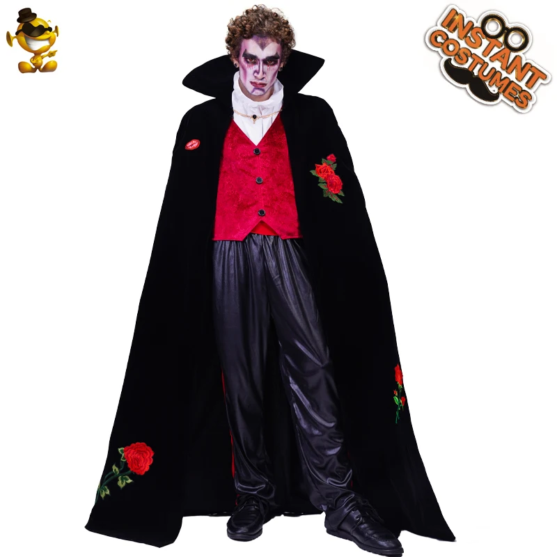 

QLQ Men Vampire Costumes Halloween Fancy Dress Cosplay Vampire Outfits For Adult