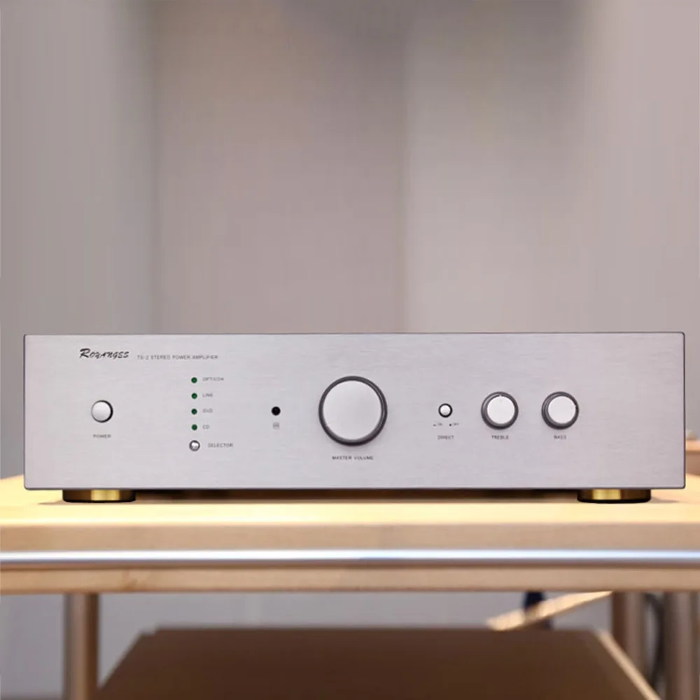 ROYANGES TS-2 HiFi مكبر كهربائي حمى hifi 2.0 home amp مع جهاز تحكم عن بعد مستورد مكونات جديد مُضخّم صوت 200 واط * 2