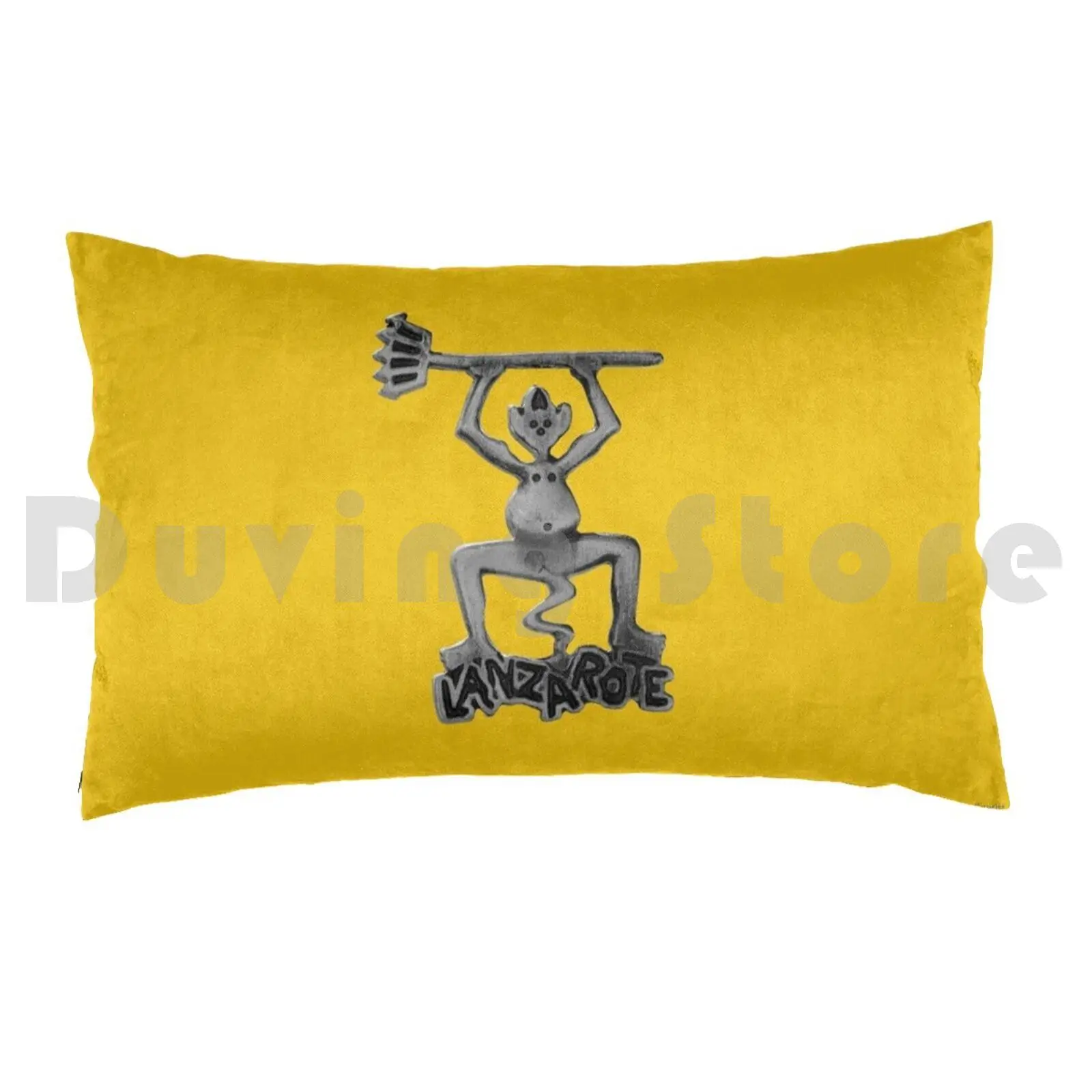 Lanzarote Devil Pillow Case Printed 50x75 Icimages Lanzarote Canary Islands Island Lanza Devil Logo Symbol