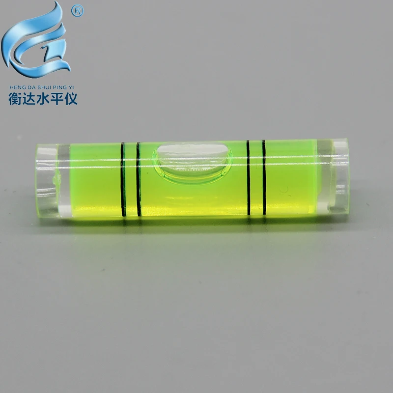 (100 pieces/batch) 9.5 * 40 mm plastic bubble level cylindrical water level meter photo frame level