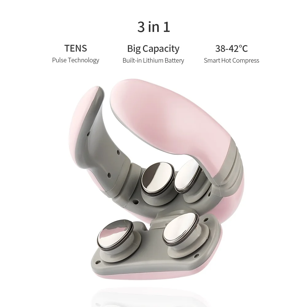 4D Magnetic Pulse Heated Electric Intelligent Neck Shoulder Massager Fatigue Relief Relaxation Cervical Infrared Massage Device