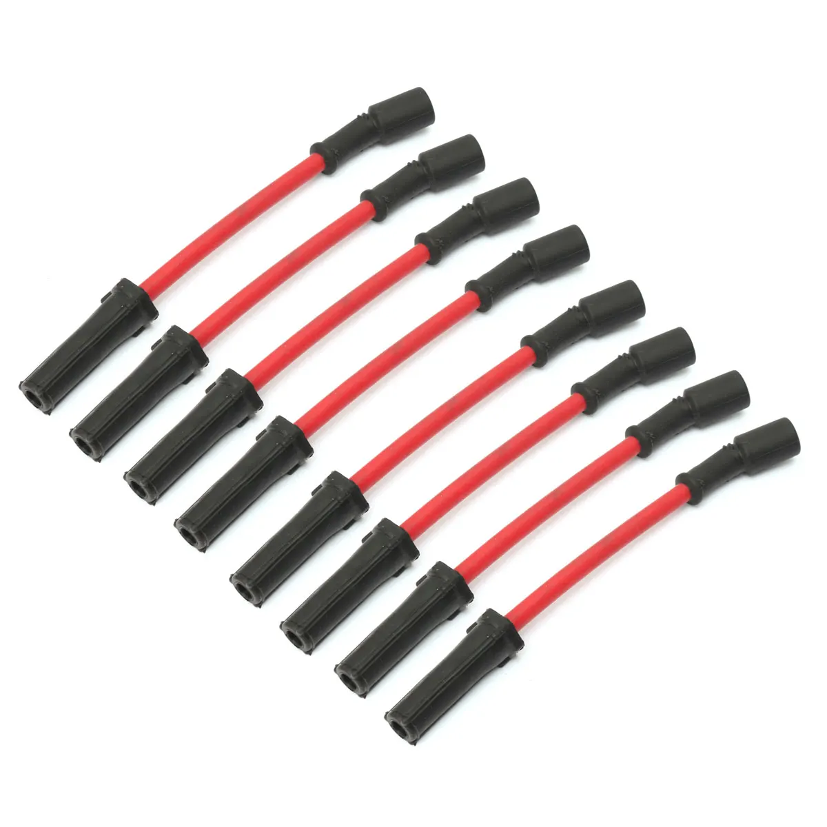 NEW 10mm for LS2 LS1 LS3 LS6 LS7 Red Spark Plugs Ignition Wires Set For Chevrolet /GMC