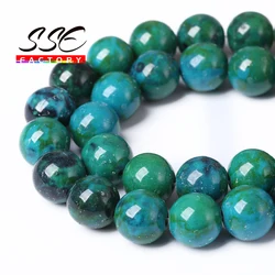 wholesale Natural Chrysocolla Round Loose Spacer Beads Natural Stone Beads 15