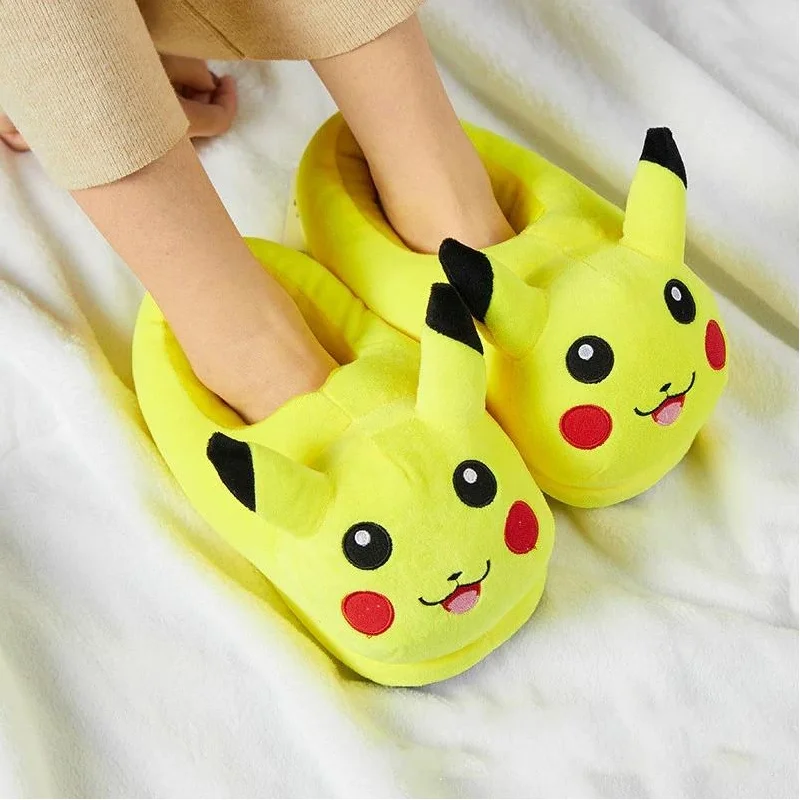 Winter Warm Anime Geel Elfen Slippers Ronde Neus Flock Leuke Unisex Koppels Zachte Thuis Slaapkamer Slippers Schoenen