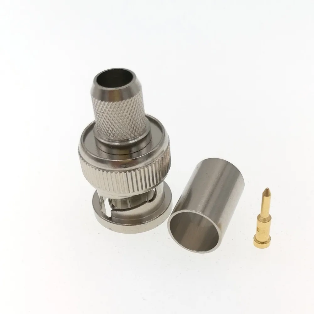 BNC Male Plug Crimp For 5D-FB 50-5 LMR300 RG5 RG6 50 ohm RF Coax Coaxial cable Adapter Connector 1PCS