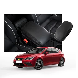 LFOTPP Car Armrest Box Cover for Seat Leon MK3 Leon Cupra 5F 2013-2019 Central Control Armrest Pad Auto Leon MK3 Accessories