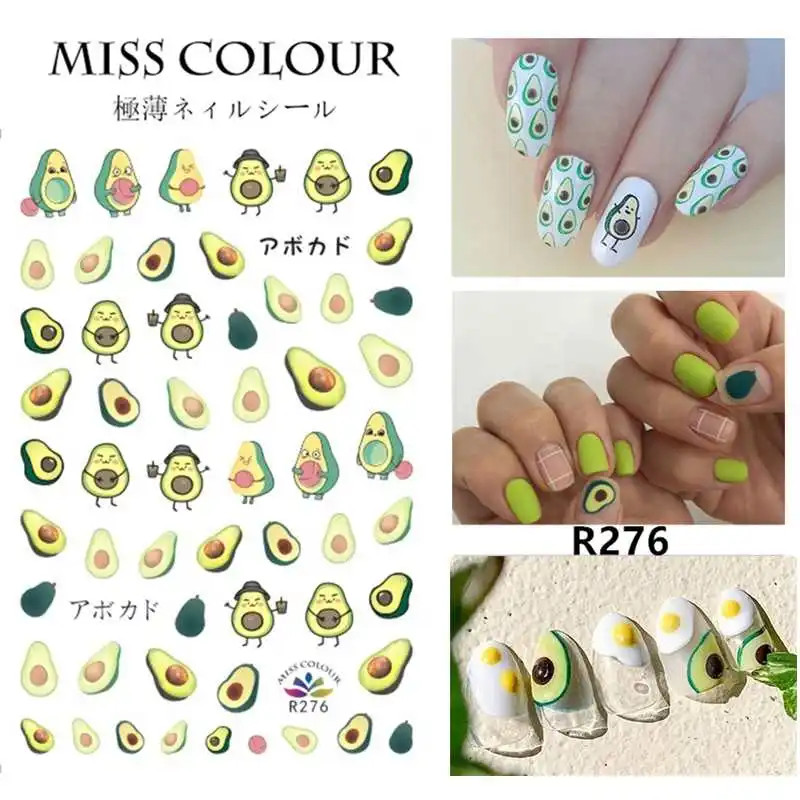 12pc/set Green-Leaf Nail Sticker 3D Yotsunoha Decal Manicure st patricks Decorations Nail Art Lucky clover Sticker