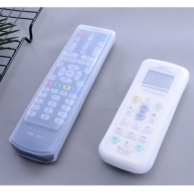 Silicone Storage Bags TV Remote Control Dust Cover Protective Holder Organizer Home transparent Accessory