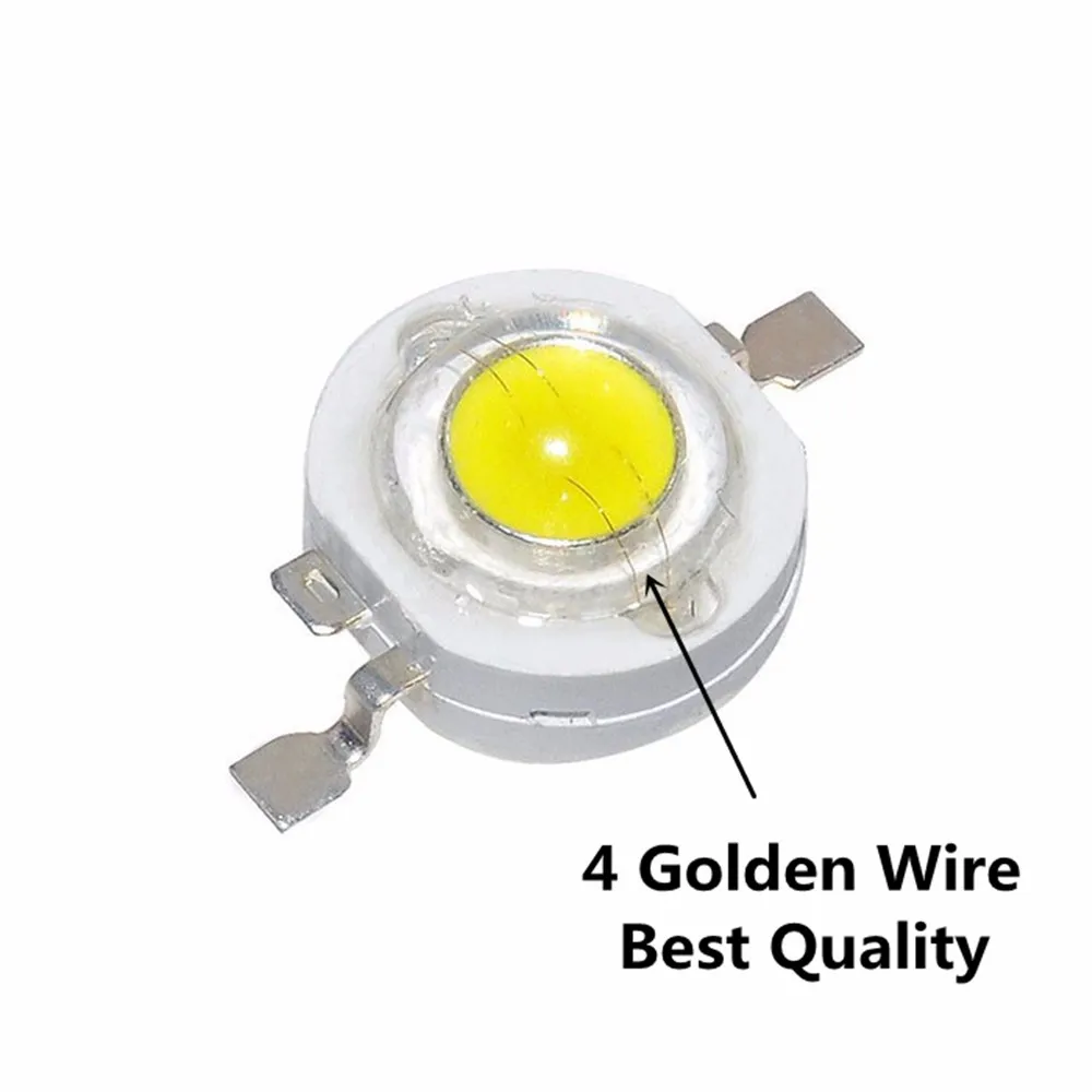 10pcs 1W 3W LED High Power LEDs Cold White Natural White Warm White RGB Red Green Blue Yellow Light Source