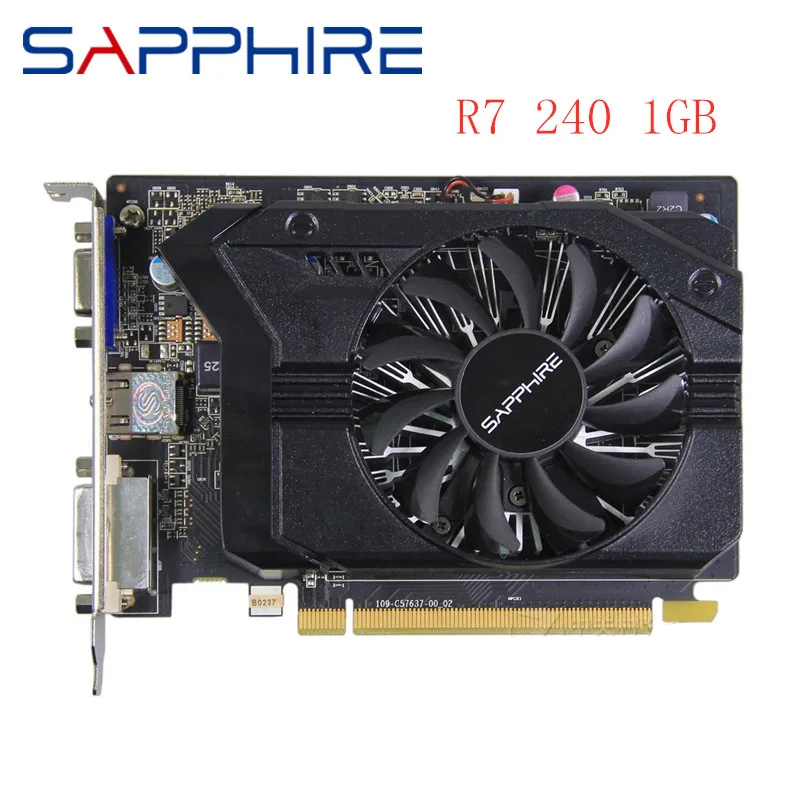 

SAPPHIRE R7 240 1GB Graphics Card GPU Radeon R7240 1GB Video Screen Cards Computer Game For AMD Video Card Map HDMI PCI-E