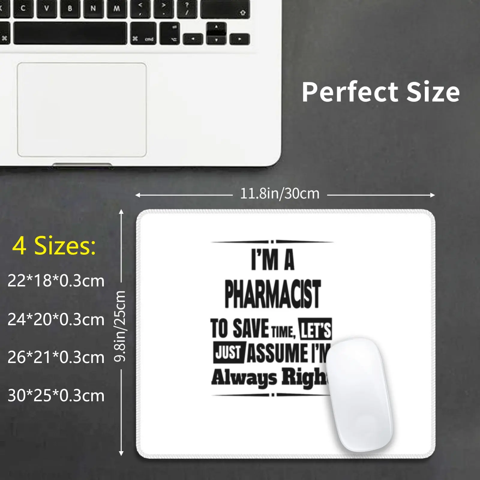 Funny Pharmacist Gift For Men Women Mouse Pad DIY Print Cushion Pharmacist Pharmacist Birthday Gift Pharmacist