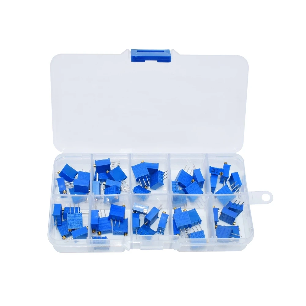 3296W Multiturn Trimpotentiometer Kit High Precision 3296 Variabele Weerstand Met Gratis Doos Elektronische Diy