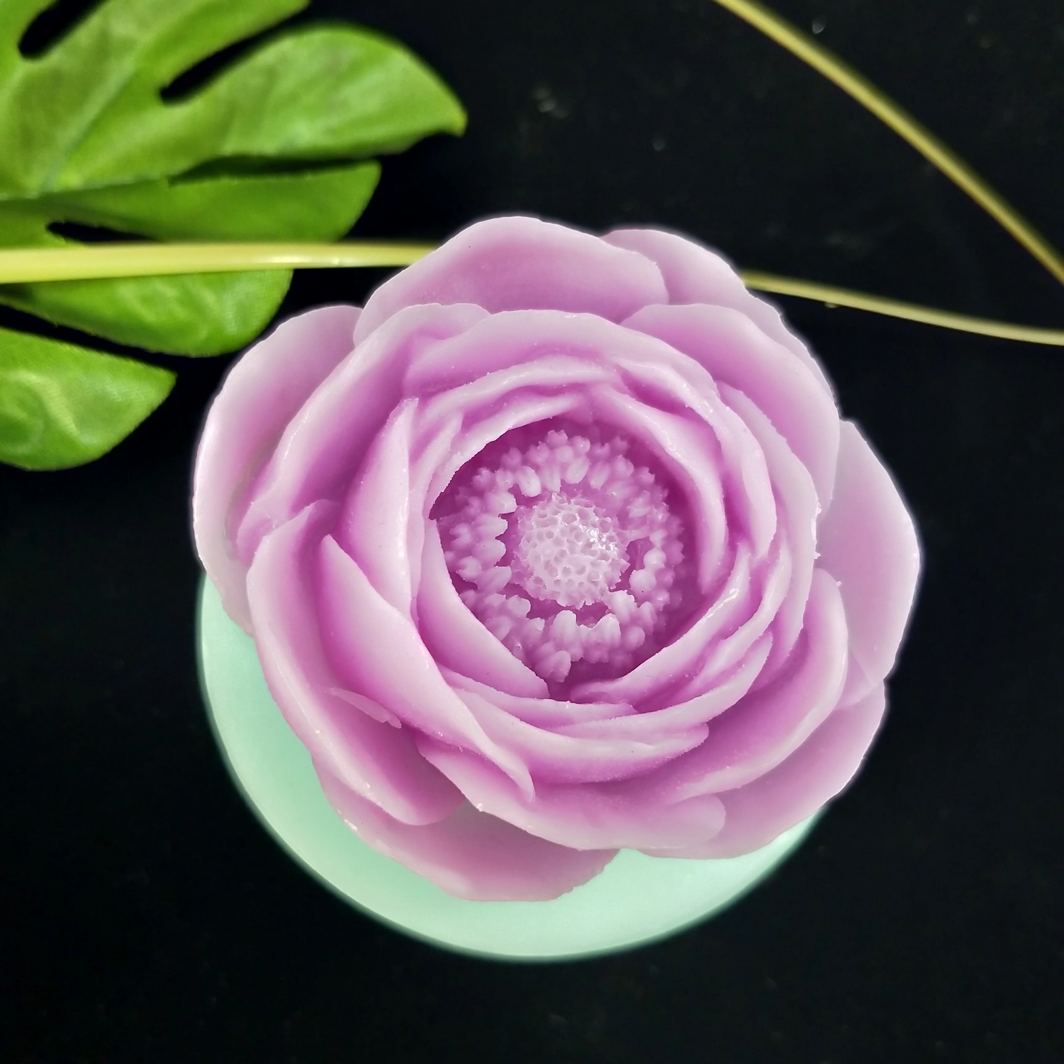 PRZY single hole round lotus soap mold silicone soap SOY handmade flower fragrance mold soap making mold resin clay mold