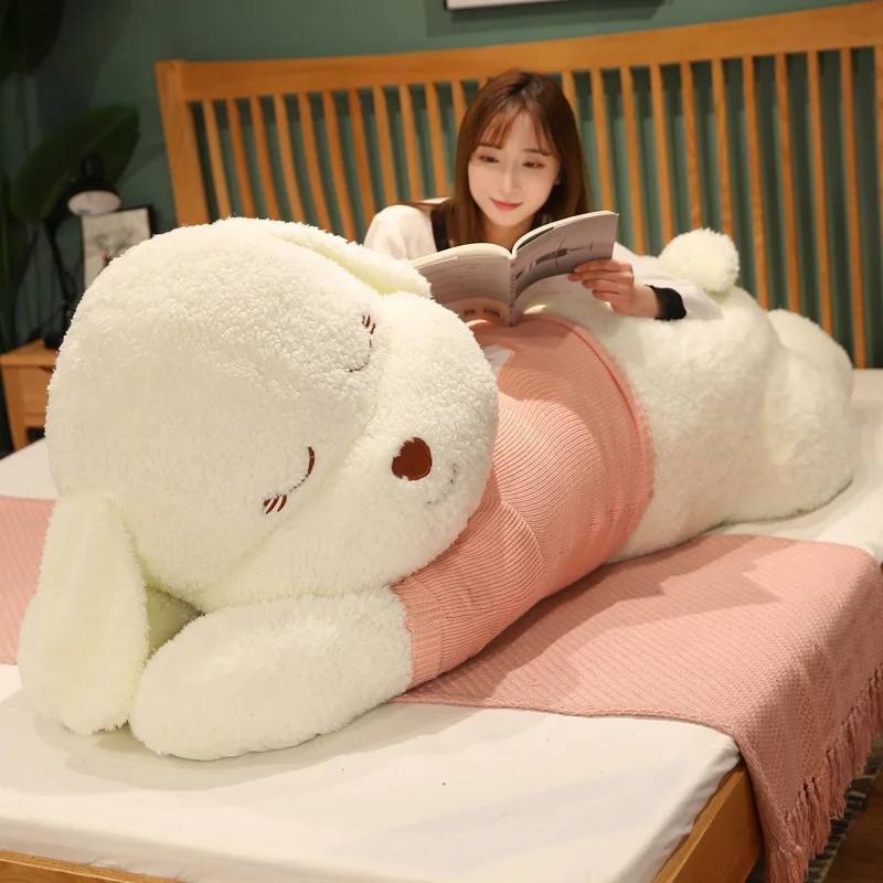 Giant Sweater Dog Plush Toy 80/100CM  Soft Stuffed Animal Doll Sofa Cushion Pillow Girls Birthday Baby Kids Gift