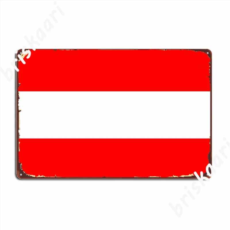 Austrian National Flag Metal Sign Plaques Retro Cinema Kitchen Club Bar Tin Sign Posters