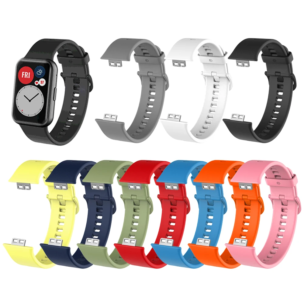 

Силиконовый ремешок для часов Huawei, ремешок для часов Huawei FIT 2020, сменный Браслет, аксессуары