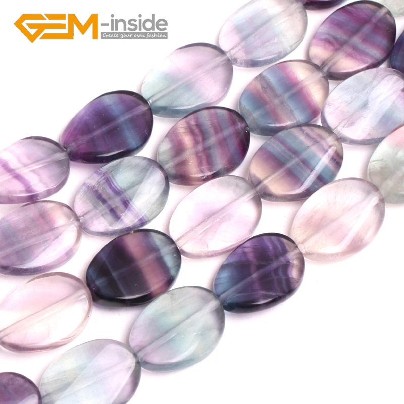 13X18MM 8X10MM Hot Oval Shape Fluorite Beads Natural Stone Loose Bead For Jewelry Making Strand 15 inch DIY Necklace Wholesale