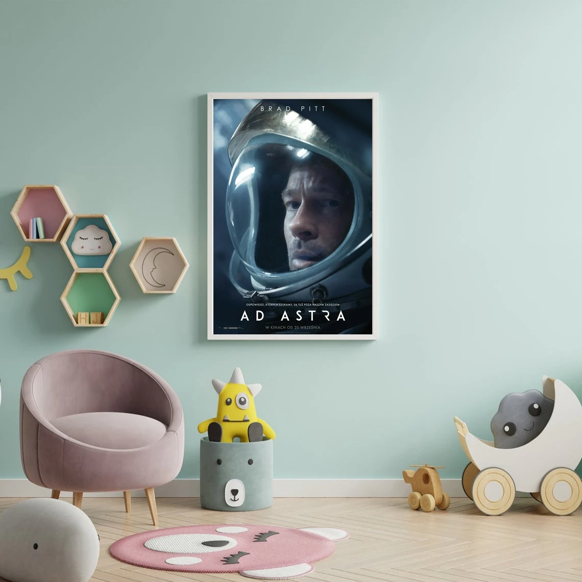 Ad Astra Movie Cover Poster Art Print Canvas Painting Wall Pictures Living Room Home Decor (No Frame)