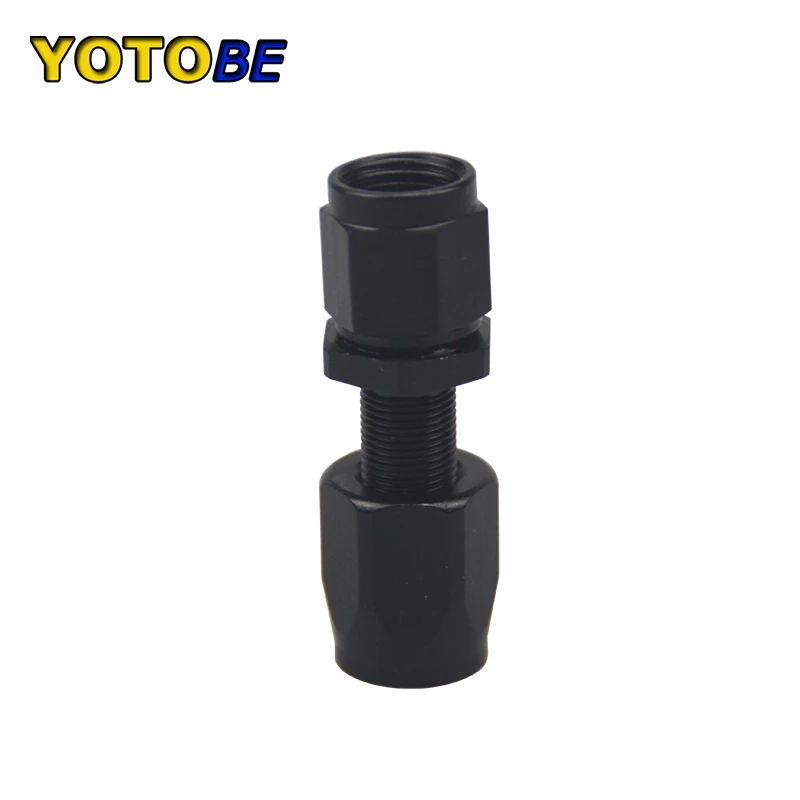 AN8 Aluminum Straight Swivel Oil Fuel Hose Fitting Adapter 0 Degree Oil Line Hose End Fitting Reusable Car Connector