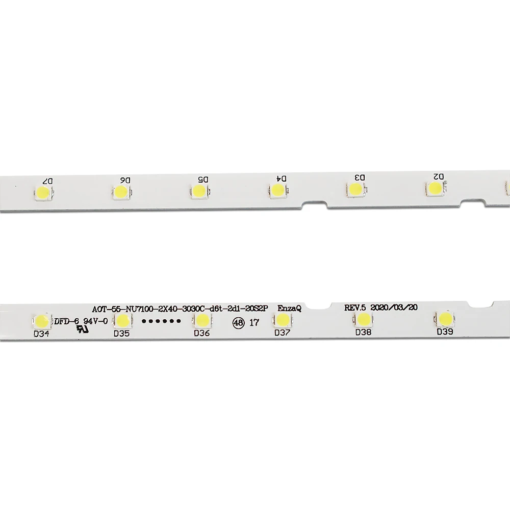 6 teile/los Led-hintergrundbeleuchtung streifen für Samusng 55NU7100 UE55NU7300 UE55NU7100 UE55NU7105 AOT_55_NU7300_NU7100 BN96-45913A BN61-15485A