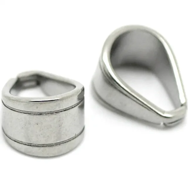 DoreenBeads 304 ze stali stalowy wisiorek Pinch klamrami podkowy srebrny kolor do samodzielnego robienia biżuterii ustalenia 11mm x 9mm, 20 sztuk