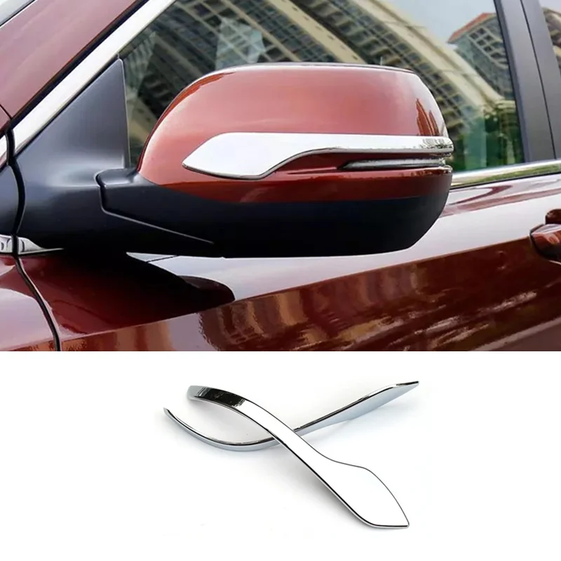 

ABS Chrome For Honda CRV CR-V 2017 2018 Accessories Car Styling Exterior Side Mirrors Rearview Strip Decoration Cover Trim 2pcs