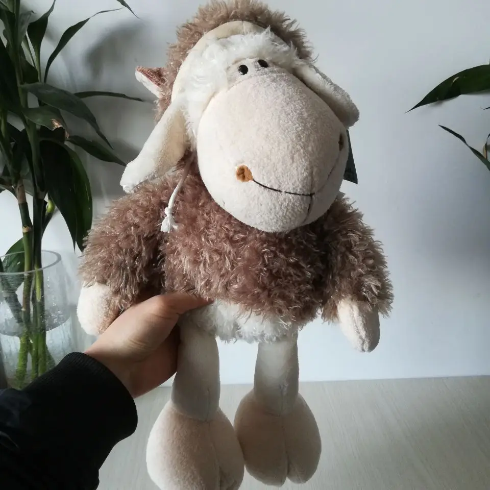 

large 45cm lovely gray sheep with hat plush toy soft doll birthday gift h2963