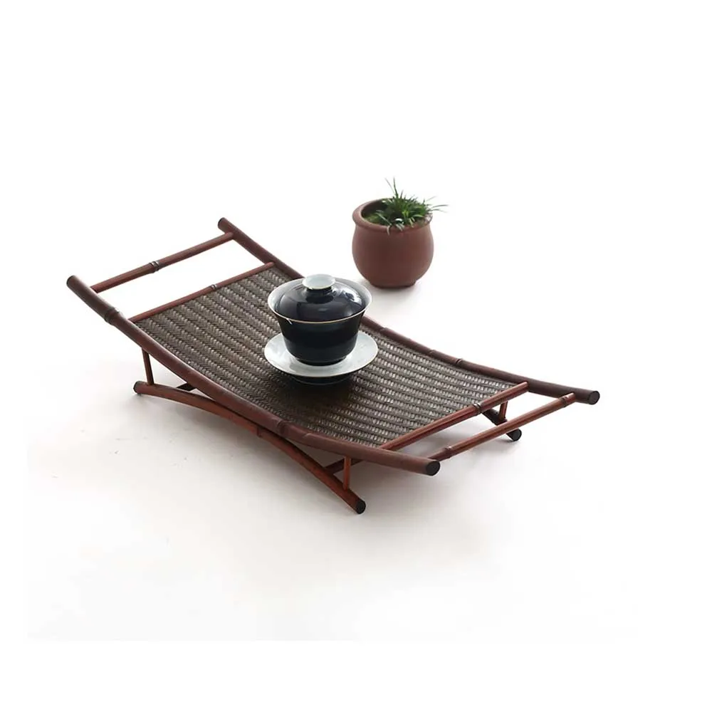 

Chinese Style Natural Bamboo Coaster Teacup Teapot Coffee Cup Mug Storage Holder Cake Dessert Bread Snack Organizer Tray Plate